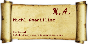 Michl Amarillisz névjegykártya